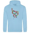 Жіноча толстовка (худі) Яскрава змія Блакитний фото