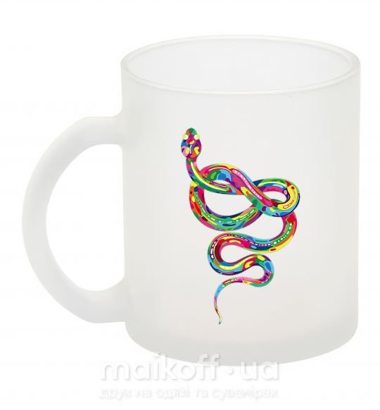 Чашка стеклянная Яркая змея Фроузен фото