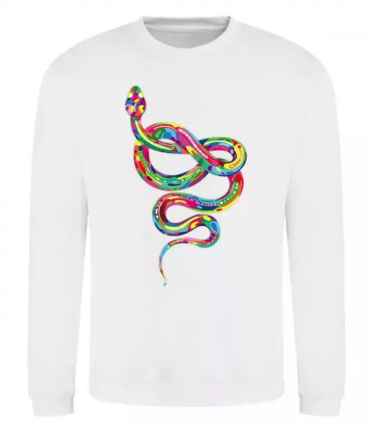 Світшот Яскрава змія Білий фото