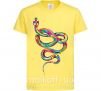 Детская футболка Яркая змея Лимонный фото