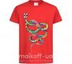 Детская футболка Яркая змея Красный фото