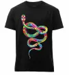 Мужская премиум футболка Яскрава змія Черный фото