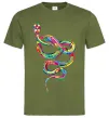 Чоловіча футболка Яскрава змія Оливковий Чоловіча футболка Яскрава змія Оливковий фото
