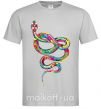 Мужская футболка Яркая змея Серый фото