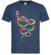 Чоловіча футболка Яскрава змія Темно-синій Чоловіча футболка Яскрава змія Темно-синій фото