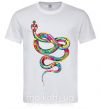 Мужская футболка Яркая змея Белый фото