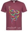 Мужская футболка Яркая змея Бордовый фото