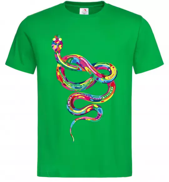Чоловіча футболка Яскрава змія Зелений фото