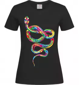 Женская футболка Кобра контур тонкий Голубой фото