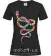 Женская футболка Яркая змея Черный фото
