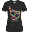 Женская футболка Яскрава змія Черный фото