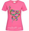 Женская футболка Яркая змея Ярко-розовый фото