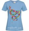 Женская футболка Яркая змея Голубой фото