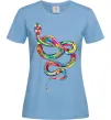 Женская футболка Яскрава змія Голубой фото