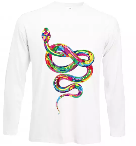 Лонгслив Яскрава змія Белый фото