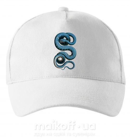 Кепка Голубая змея Білий фото