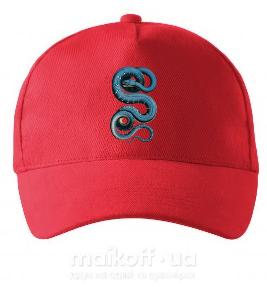 Кепка Голубая змея Красный фото