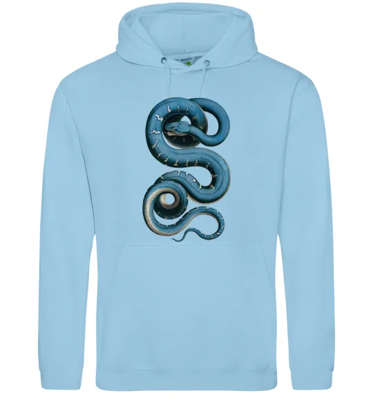 Мужская толстовка (худи) Блакитна змія Голубой фото