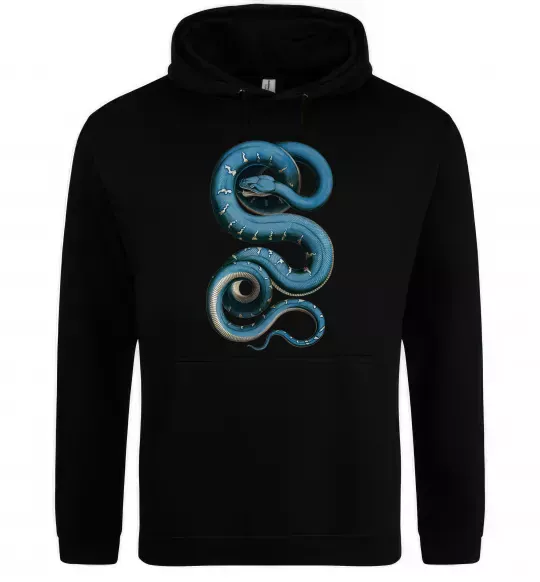 Женская толстовка (худи) Блакитна змія Черный фото