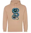 Женская толстовка (худи) Блакитна змія Песочный фото