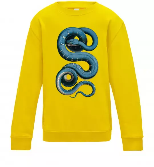 Детский Свитшот Блакитна змія Солнечно желтый фото