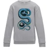 Детский Свитшот Блакитна змія Серый меланж фото