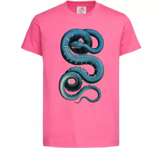 Детская футболка Блакитна змія Ярко-розовый фото