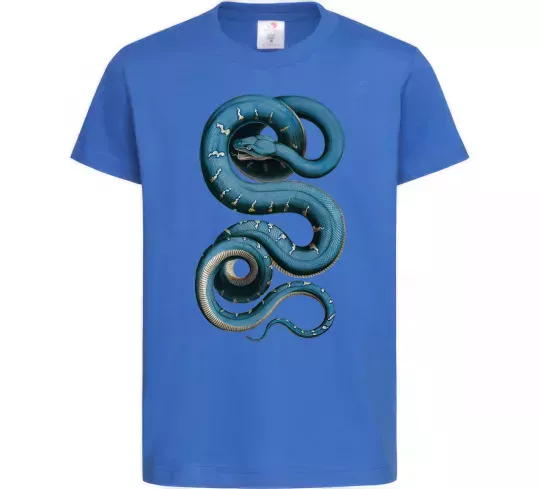 Детская футболка Блакитна змія Ярко-синий фото