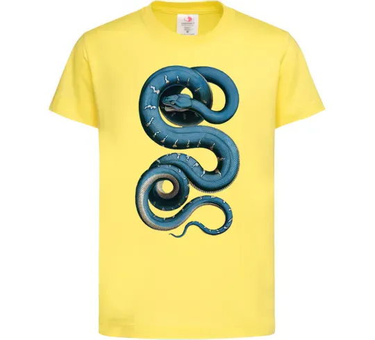 Детская футболка Блакитна змія Лимонный фото