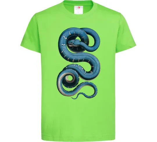 Детская футболка Блакитна змія Лаймовый фото