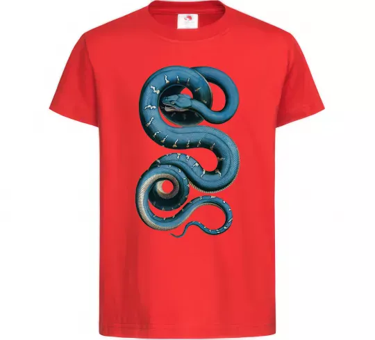 Детская футболка Блакитна змія Красный фото