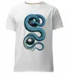Чоловіча преміум футболка Блакитна змія Білий фото