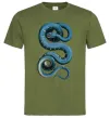 Мужская футболка Блакитна змія Оливковый Мужская футболка Блакитна змія Оливковый фото