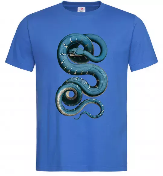 Мужская футболка Блакитна змія Ярко-синий фото