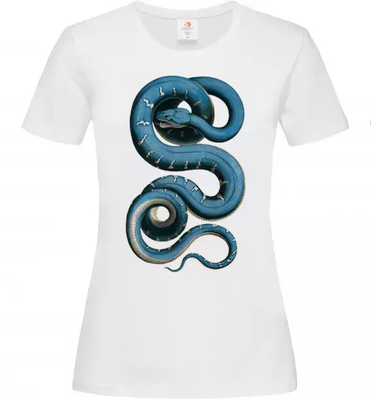 Женская футболка Блакитна змія Белый фото