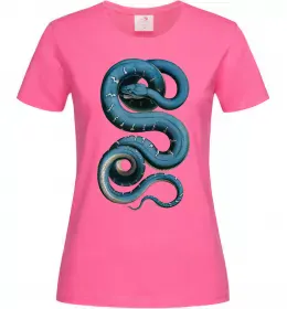 Женская футболка Кобра контур тонкий Голубой фото