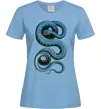 Женская футболка Блакитна змія Голубой фото