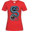 Женская футболка Блакитна змія Красный фото