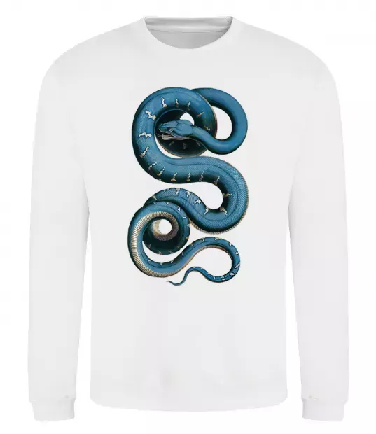 Світшот Блакитна змія Білий фото