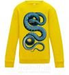 Дитячий світшот Голубая змея Сонячно жовтий фото