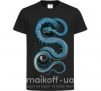 Дитяча футболка Голубая змея Чорний фото