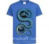 Детская футболка Голубая змея Ярко-синий фото