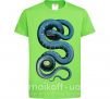 Дитяча футболка Голубая змея Лаймовий фото