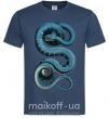 Мужская футболка Голубая змея Темно-синий фото
