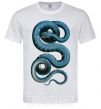 Чоловіча футболка Голубая змея Білий фото