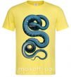 Чоловіча футболка Голубая змея Лимонний фото