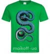 Чоловіча футболка Голубая змея Зелений фото