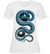 Жіноча футболка Голубая змея Білий фото