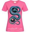 Женская футболка Голубая змея Ярко-розовый фото