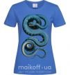 Женская футболка Голубая змея Ярко-синий фото